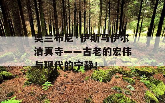 奥兰布尼·伊斯马伊尔清真寺——古老的宏伟与现代的宁静！